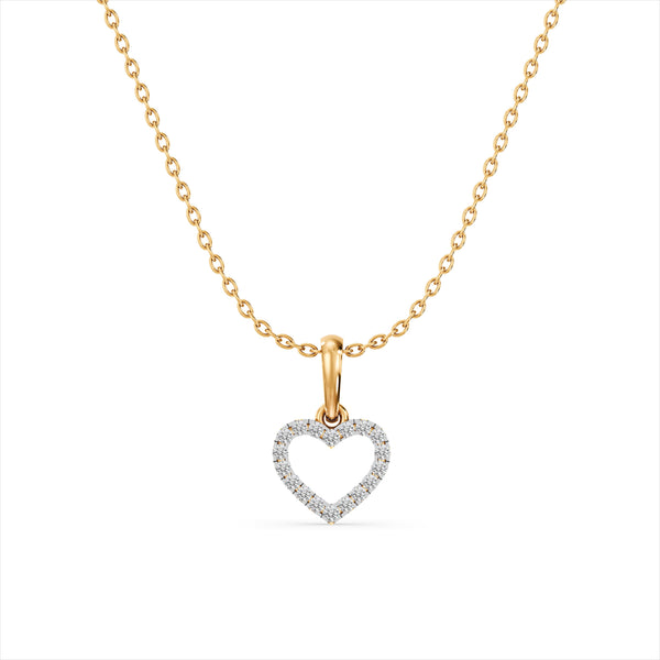 Infinite Love Frame 9KT Gold Laboratory Grown Diamond Necklace