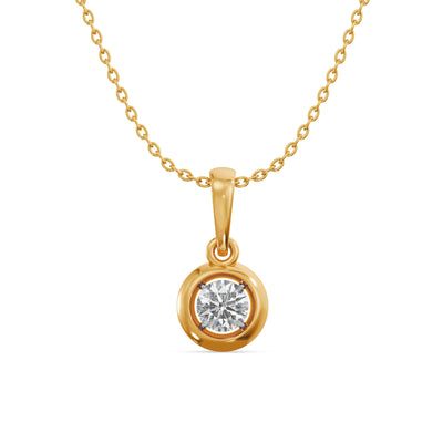Luminous Orb 9KT Gold Lab Grown Diamond Pendant