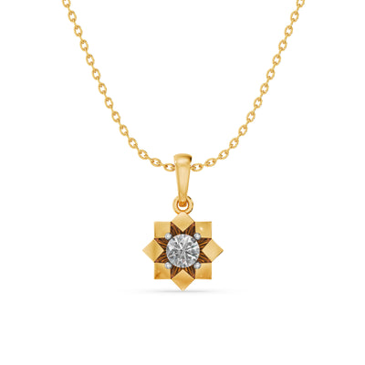 Galaxy Star 9KT Gold Lab Grown Diamond Pendant