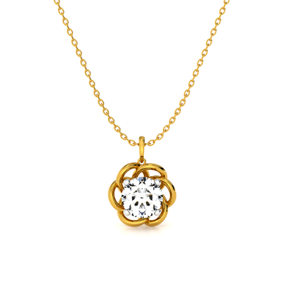 Radiant Swirl Lab Grown Diamond Pendant