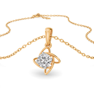 Harmony Bloom 9KT Gold Lab Grown Diamond Pendant