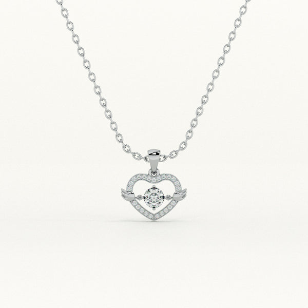 Love Locked Heart 925 Sterling Silver Necklace - Image 1