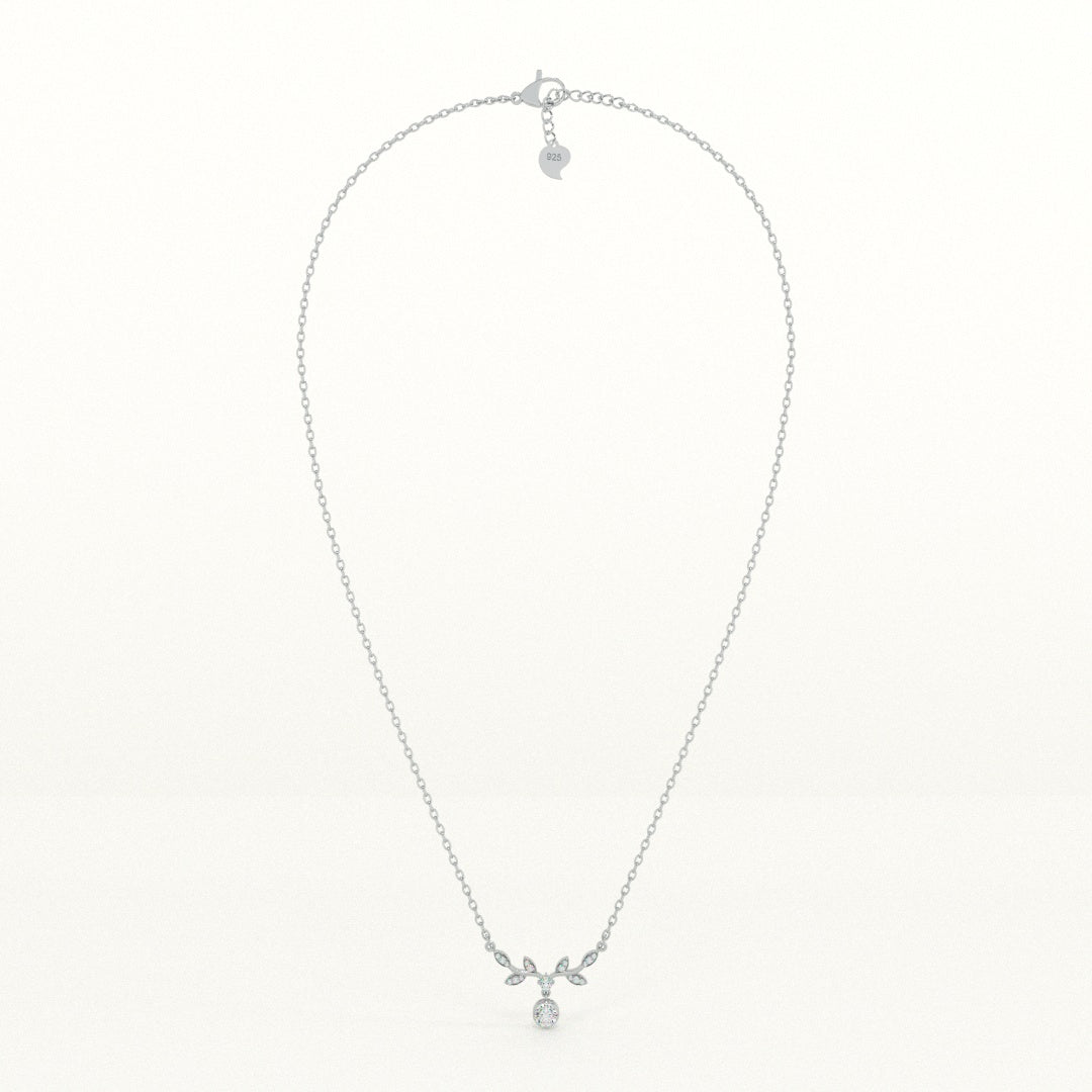 Twilight Bloom 925 Sterling Silver Necklace - view 4