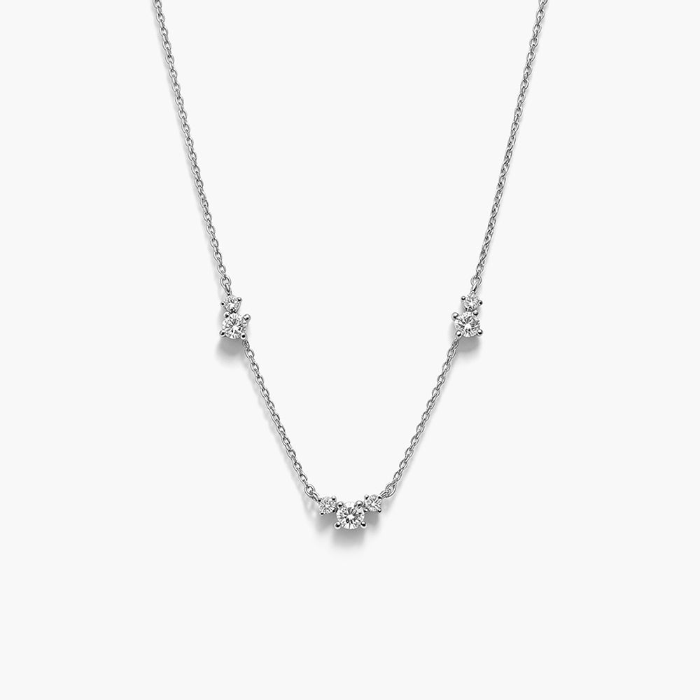 Nature Inspired Platinum Plated 925 Sterling Silver Necklace