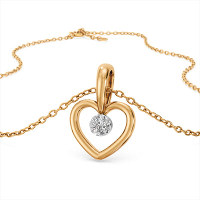Heart 9KT Gold Lab Grown Diamond Pendant