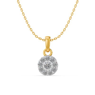Cosmic Glow 9KT Gold Lab Grown Diamond Pendant
