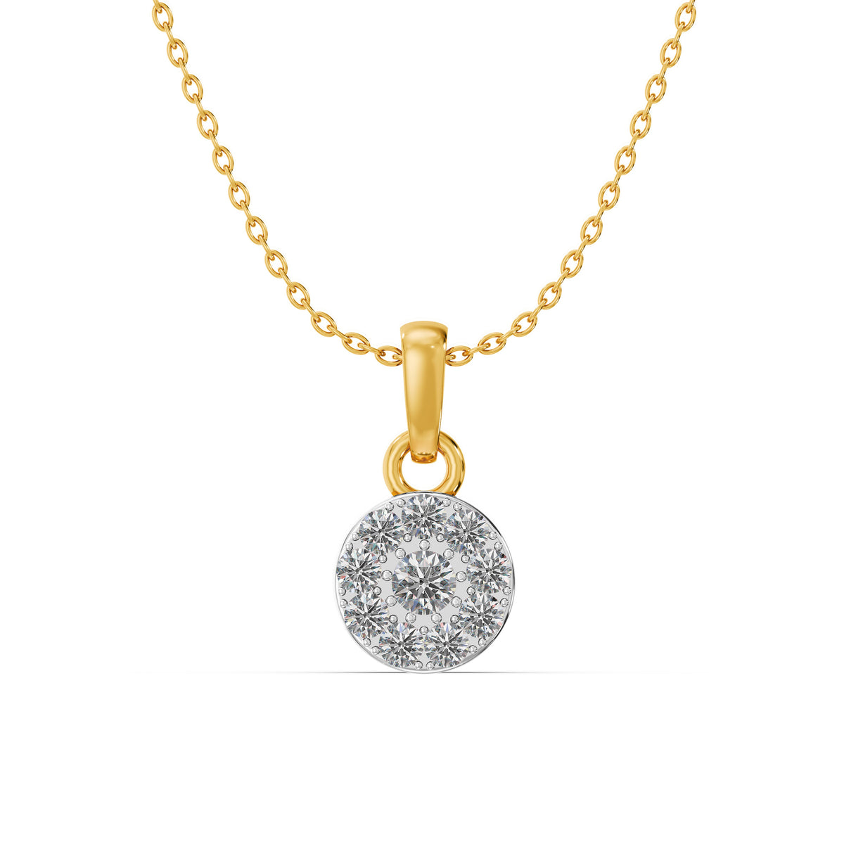 Cosmic Glow 9KT Gold Laboratory Grown Diamond Pendant