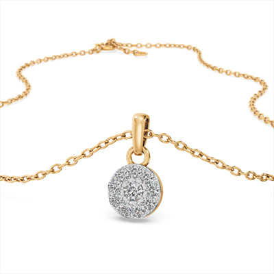 Cosmic Glow 9KT Gold Lab Grown Diamond Pendant