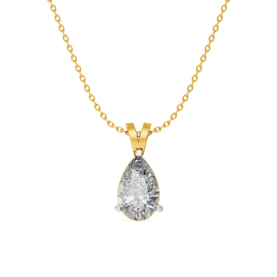 Aurora Teardrop 9KT Gold Lab Grown Diamond Pendant