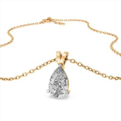 Aurora Teardrop 9KT Gold Lab Grown Diamond Pendant