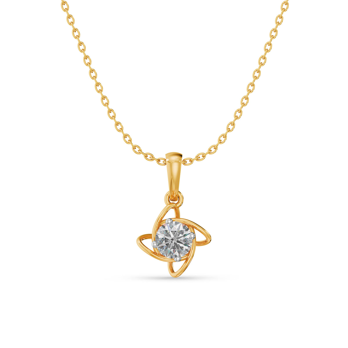 Harmony Bloom 9KT Gold Laboratory Grown Diamond Pendant