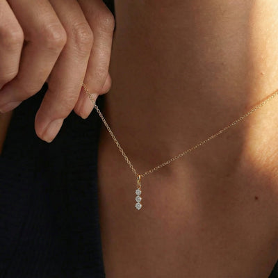 Triple Glow 9KT Gold Lab Grown Diamond Pendant