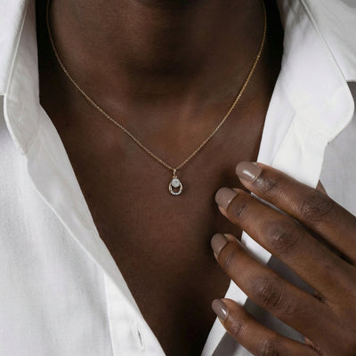 Garden Drop 9KT Gold Lab Grown Diamond Pendant