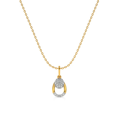 Garden Drop 9KT Gold Lab Grown Diamond Pendant