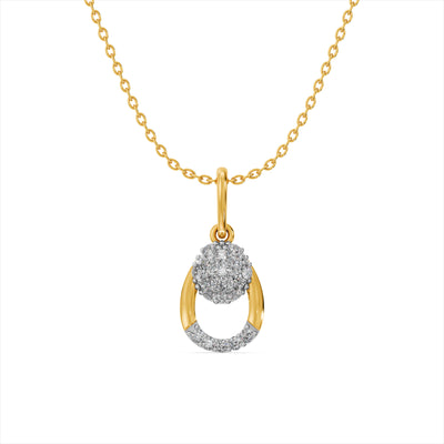 Garden Drop 9KT Gold Lab Grown Diamond Pendant