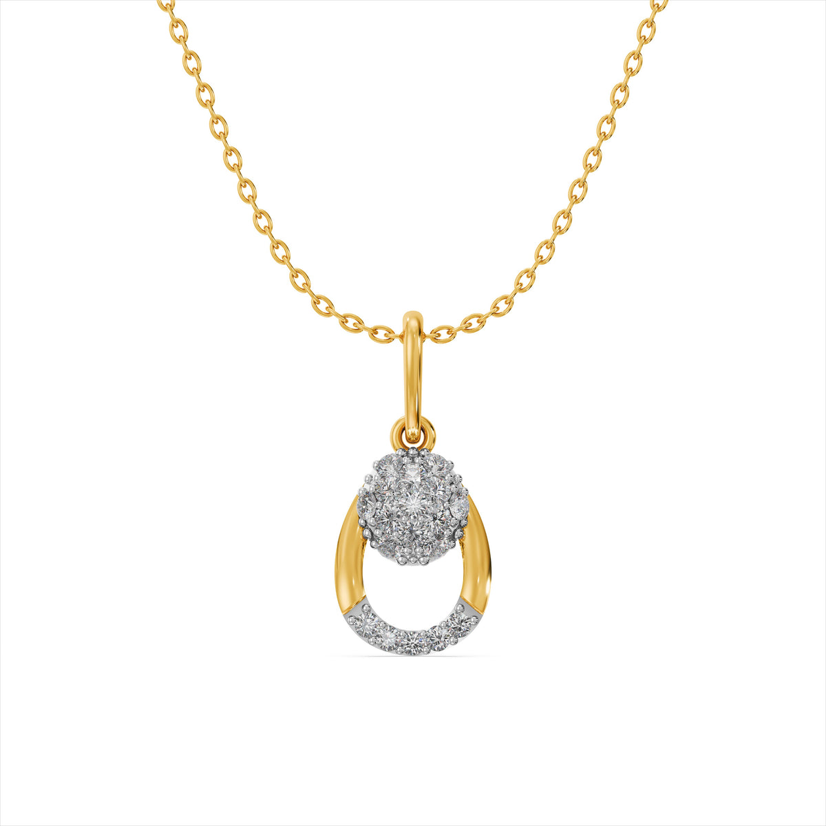 Garden Drop 9KT Gold Laboratory Grown Diamond Pendant