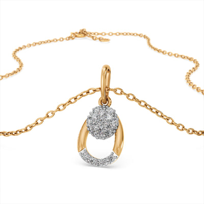 Garden Drop 9KT Gold Lab Grown Diamond Pendant