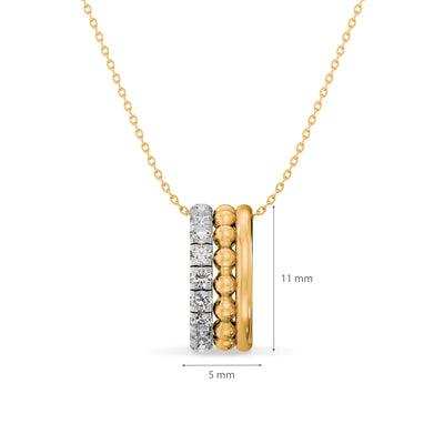 Nova Orbit 9KT Gold Lab Grown Diamond Pendant