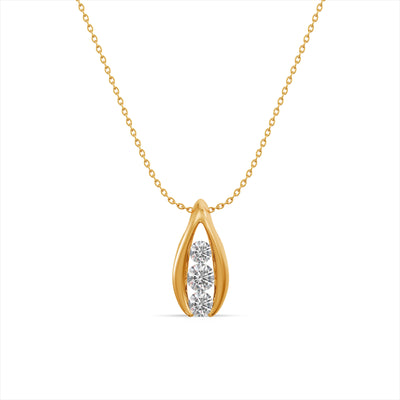 Three Wishes 9KT Gold Lab Grown Diamond Pendant