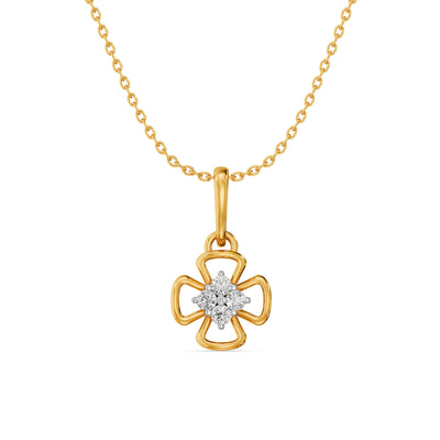 Flower of Grace 9KT Gold Lab Grown Diamond Pendant