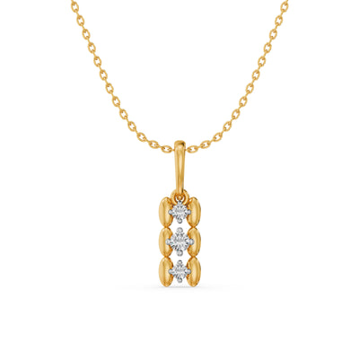 Lumi Ladder 9KT Gold Lab Grown Diamond Pendant