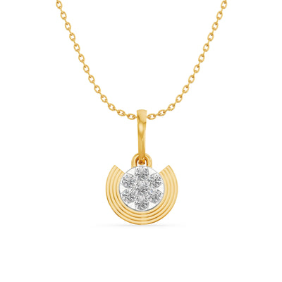 Sunray Bloom 9KT Gold Lab Grown Diamond Pendant