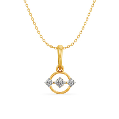 Lumi Trio 9KT Gold Lab Grown Diamond Pendant