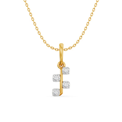 Cascading Glow 9KT Gold Lab Grown Diamond Pendant