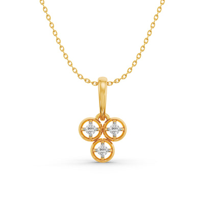 Sacred Triad 9KT Gold Lab Grown Diamond Pendant