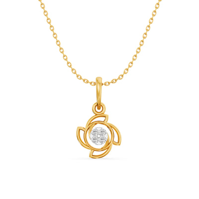 Chakra 9KT Gold Lab Grown Diamond Pendant