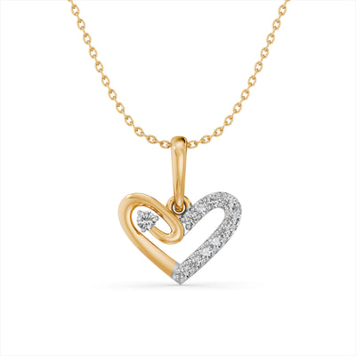 Heart Shine 9KT Gold Lab Grown Diamond Pendant
