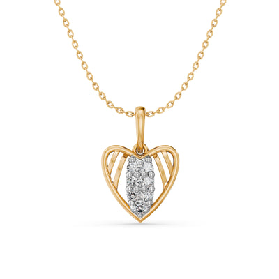 Little Love Shimmer 9KT Gold Lab Grown Diamond Pendant