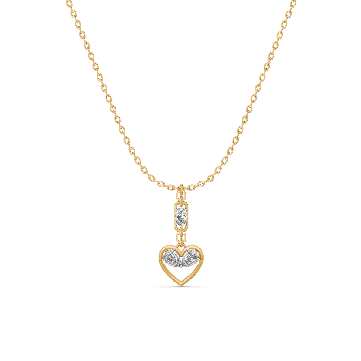 Amora Heart 9KT Gold Laboratory Grown Diamond Pendant