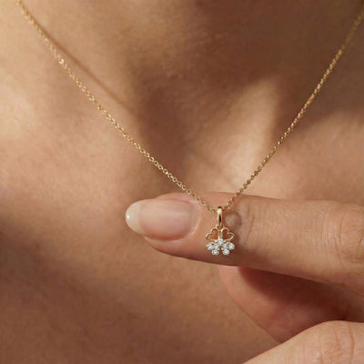 Mini Glimmer Heart 9KT Gold Lab Grown Diamond Pendant