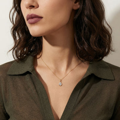 Nova Drop 9KT Gold Lab Grown Diamond Pendant