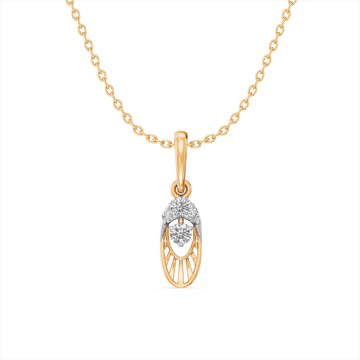 Valora Shimmer 9KT Gold Laboratory Grown Diamond Pendant