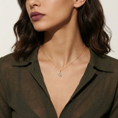 Luna Embrace 9KT Gold Lab Grown Diamond Pendant