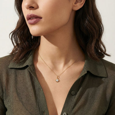 Celeste Starfall 9KT Gold Lab Grown Diamond Pendant