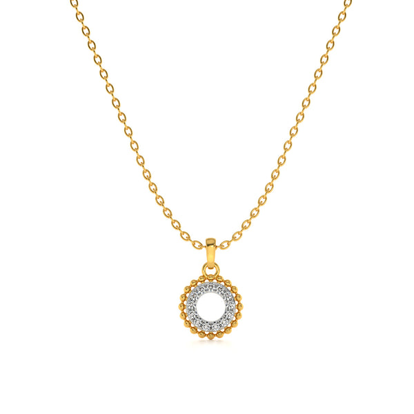 Luminous Halo 9KT Gold Lab Grown Diamond Pendant