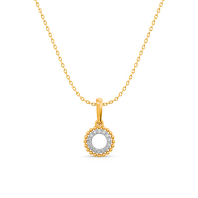 Luminous Halo 9KT Gold Lab Grown Diamond Pendant