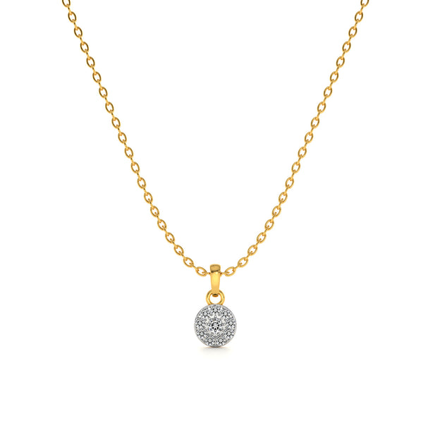 Cosmic Glow 9KT Gold Lab Grown Diamond Pendant