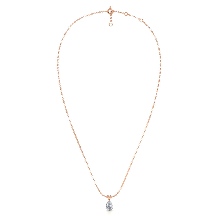 Aurora Teardrop 9KT Gold Lab Grown Diamond Pendant - 4