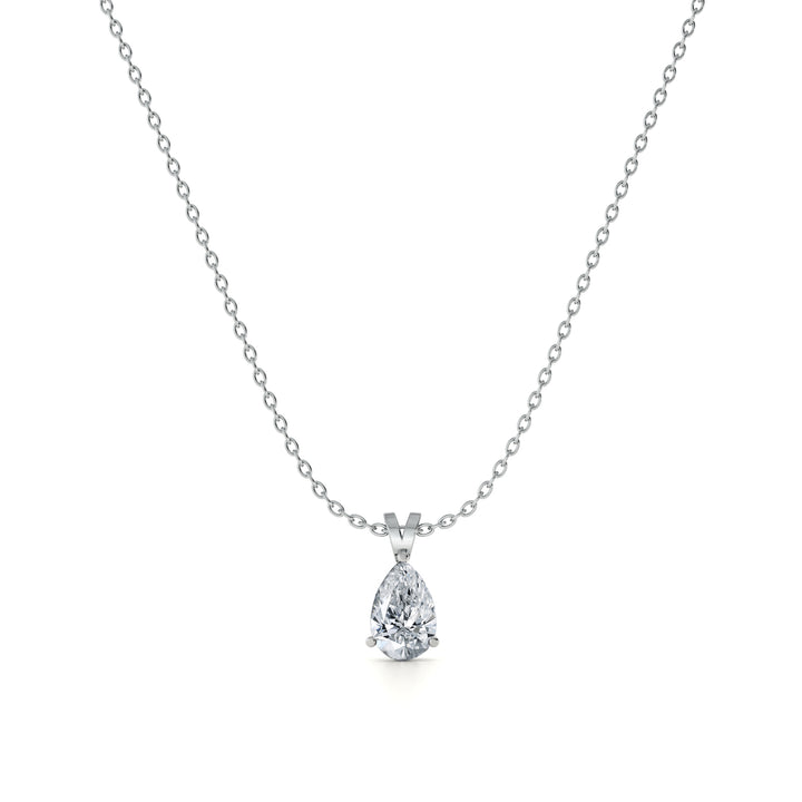 Aurora Teardrop 9KT Gold Lab Grown Diamond Pendant - 1