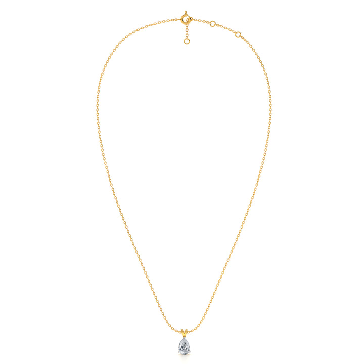 Aurora Teardrop 9KT Gold Lab Grown Diamond Pendant - 6