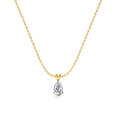 Aurora Teardrop 9KT Gold Lab Grown Diamond Pendant
