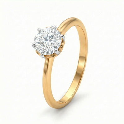 Held By 9KT Gold Lab Grown Diamond Ring
