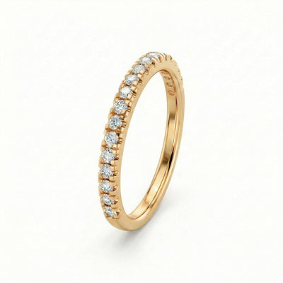 Classic Smooth 9KT Gold Lab Grown Diamond Band Ring
