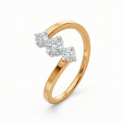 Tri Wrap 9KT Gold Lab Grown Diamond Ring