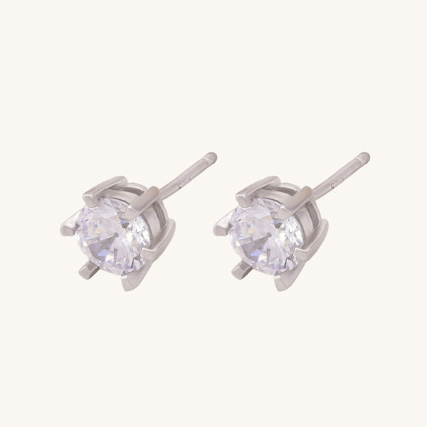 Shop Royal Diamante Stud Earrings- 925 Silver Palmonas-3