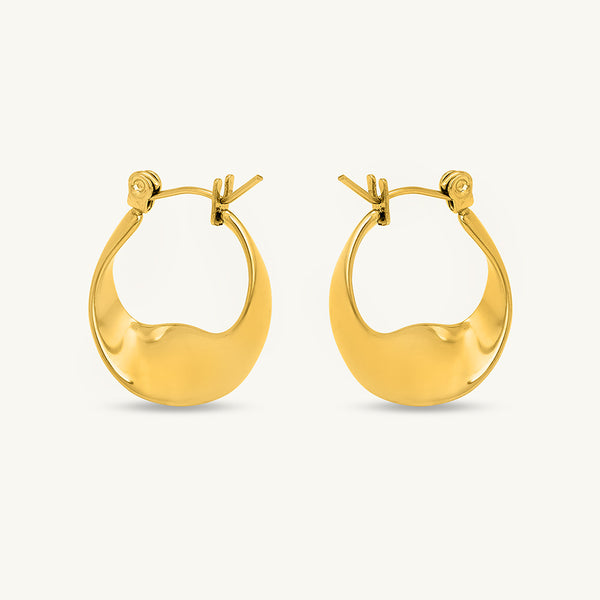 Wobbly Circle Hoop Earrings